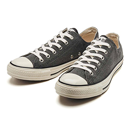 CONVERSE ALL STAR US FRAYED DENIM OX BLACK