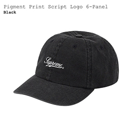 Supreme Pigment Print Script Logo 6-Panel