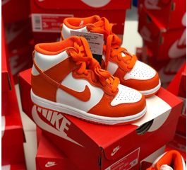 KIDS NIKE DUNK ORANGE HI (170-220)