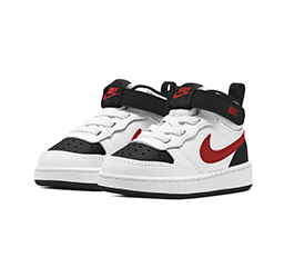  BABY NIKE COURT BOROUGH MID 2 TDV WHITE/RED