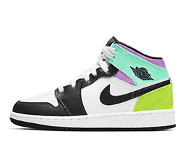 JORDAN BRAND 1 MID GS VIOLET SHOCK-BLACK