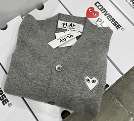 (men) PLAY COMME des GARÇONS Cardigan (Light gray)