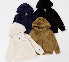 21FW KIDS CHAMPION SHERPA FLEECE BASIC ZIP HOODED JACKET