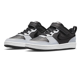 KIDS NIKE COURT BOROUGH LOW 2 PSV GREY / BLACK
