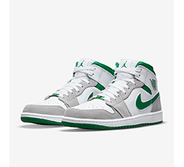 NIKE AIR JORDAN 1 MID ＂GREEN/GREY/WHITE＂