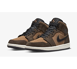 NIKE AIR JORDAN 1 MID SE ＂BROWN＂
