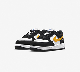 BABY NIKE AIR FORCE 1 ’07 LV8 ATHLETIC CLUB BLACK x YELLOW 