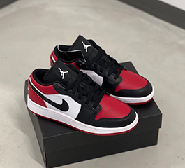 GS NIKE AIR JORDAN 1 LOW BRED TOE