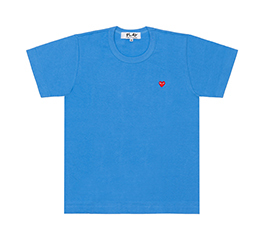 Play Comme Des Garçons Small Red Heart S/S T-Shirt (Blue)