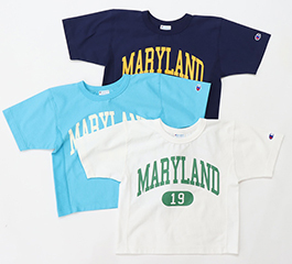 CHAMPION KIDS REVERSE WEAVE Ⓡ SHORTS SLEEVE T-SHIRT MARYLAND 22SS