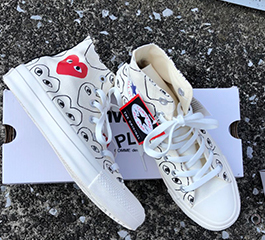 converse play comme des garcons HI WHITH