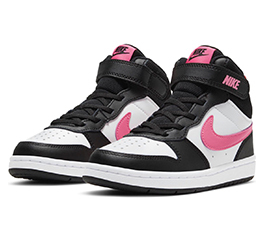 NIKE KIDS COURT BOROUGH MID 2 PINK / BLACK