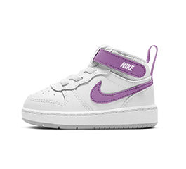 BABY NIKE COURT BOROUGH MID 2 TDV WHITE/PURPLE