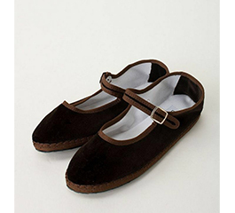 drogheria crivellini Papusse Mary Jane velvet BROWN