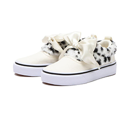 VANS KIDS SLIP-ON RIBBON CHEETAH WHITE