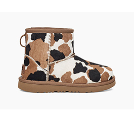KIDS UGG CLASSIC MINI COW PRINT