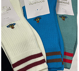 Vivienne Westwood line rib cool socks 