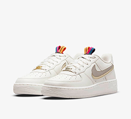 JUNIOR NIKE AIR FORCE 1 LV8 METALLIC PUTTER