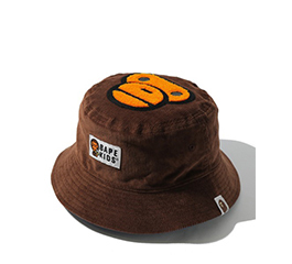 A BATHING APE BABY MILO CORDUROY REVERSIBLE HAT K