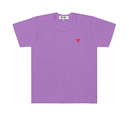 Play Comme Des Garçons Small Red Heart S/S T-Shirt (Purple)