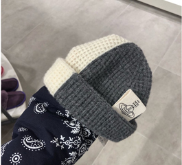 Vivienne Westwood Two tone Roll-up beanie
