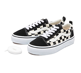 JUNIOR VANS OLD SKOOL BLK/WHT CHK