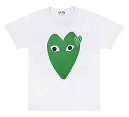 (men) PLAY COMME des GARÇONS Big heart T-Shirt (Green)