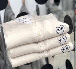 (men) PLAY COMME des GARÇONS Men’s Cardigan (white)