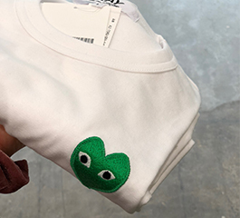 (men) PLAY COMME des GARÇONS T-Shirt (Green) muji