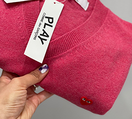 PLAY COMME des GARÇONS Red  Mini Heart knit (pink)