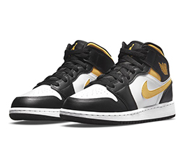 GS NIKE AIR JORDAN 1 MID WHITE/POLLEN