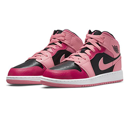 NIKE GS AIR JORDAN 1 MID ＂CORAL CHALK＂