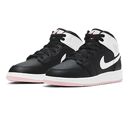 NIKE GS AIR JORDAN 1 MID ＂ ARCTIC PINK BLACK＂
