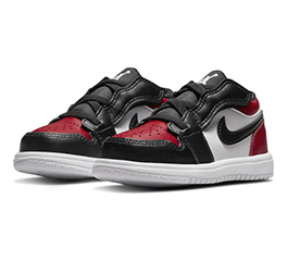 BABY NIKE AIR JORDAN 1 LOW ALT TD BRED TOE