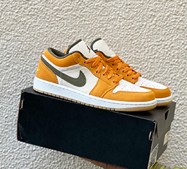 Nike Air Jordan 1 Low Light Curry Medium Olive