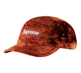 SUPREME CRUSHED VELVET CAMP CAP