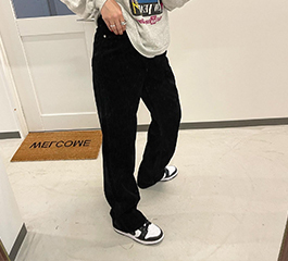 일자 코듀로이 팬츠 