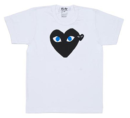 (men) PLAY COMME des GARÇONS T-Shirt With Blue Eyes (BLACK)