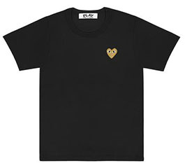 (women) PLAY COMME des GARÇONS Gold Heart T-Shirt (Black)