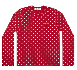 (women) PLAY COMME des GARÇONS Polka Dot T-Shirt (Red/White)