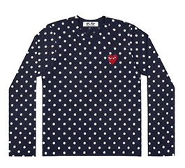 (women) PLAY COMME des GARÇONS Polka Dot T-Shirt (Navy/White)