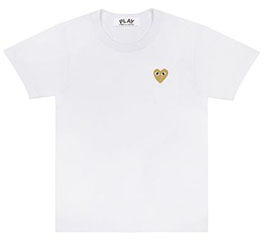 (women) PLAY COMME des GARÇONS Gold Heart T-Shirt (White)