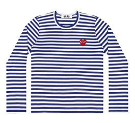(women) PLAY COMME des GARÇONS Striped T-Shirt (Blue/White)