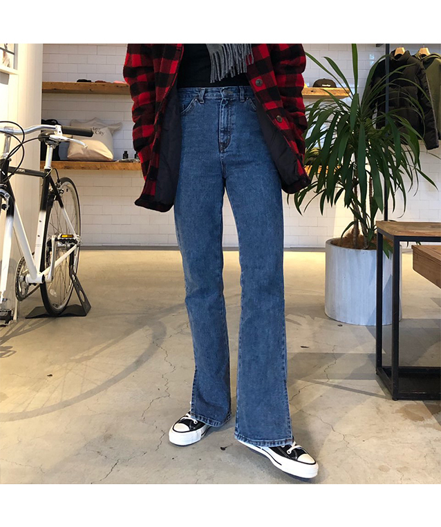 트임 일자핏 청바지