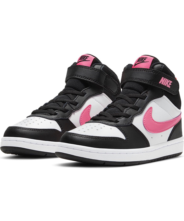 NIKE KIDS COURT BOROUGH MID 2 PINK / BLACK