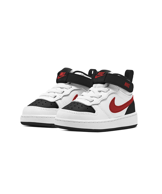  BABY NIKE COURT BOROUGH MID 2 TDV WHITE/RED