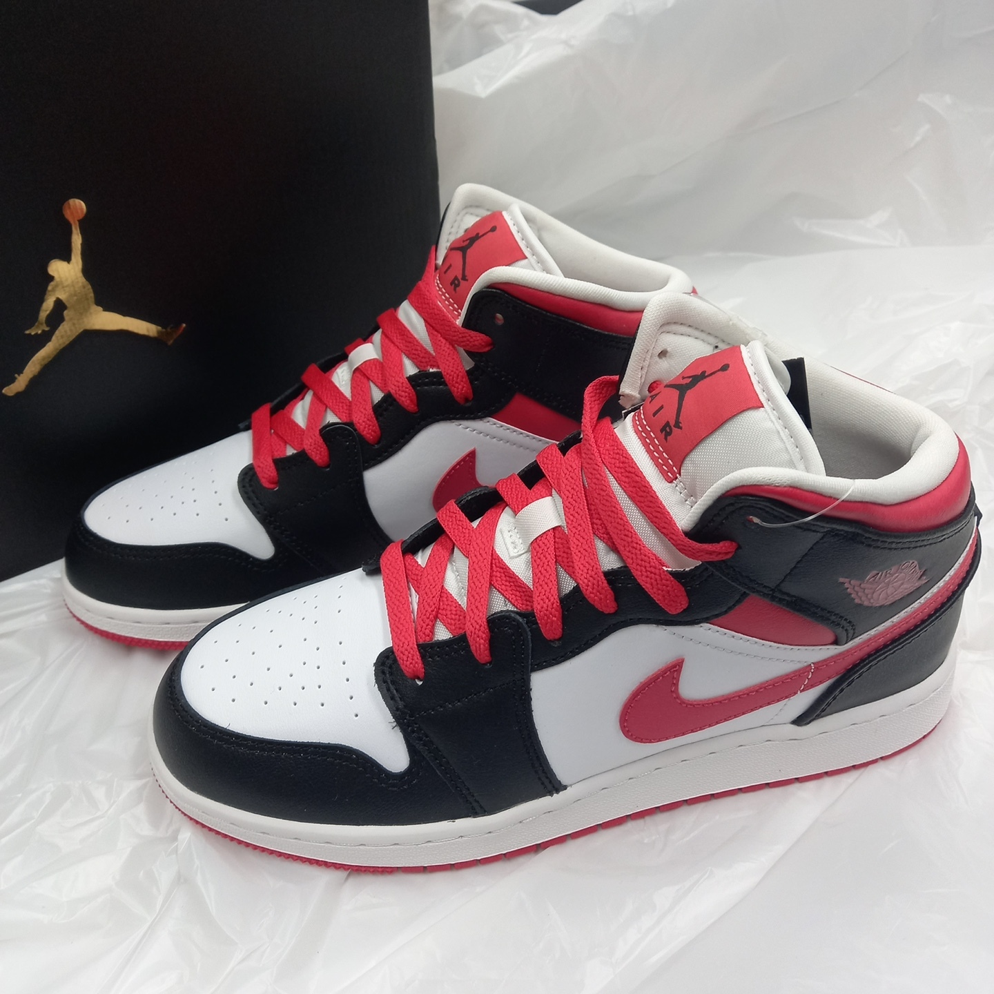 (한국바배) 나이키 GS 조던 미드 블랙베리 245