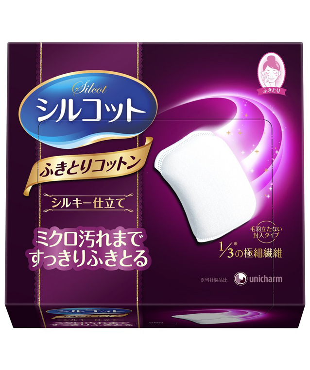 시루콧토 실크타입 32매X4개세트! 세미한 입자까지 닦아내는 화장솜