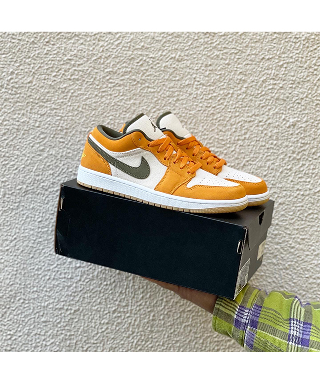 Nike Air Jordan 1 Low Light Curry Medium Olive